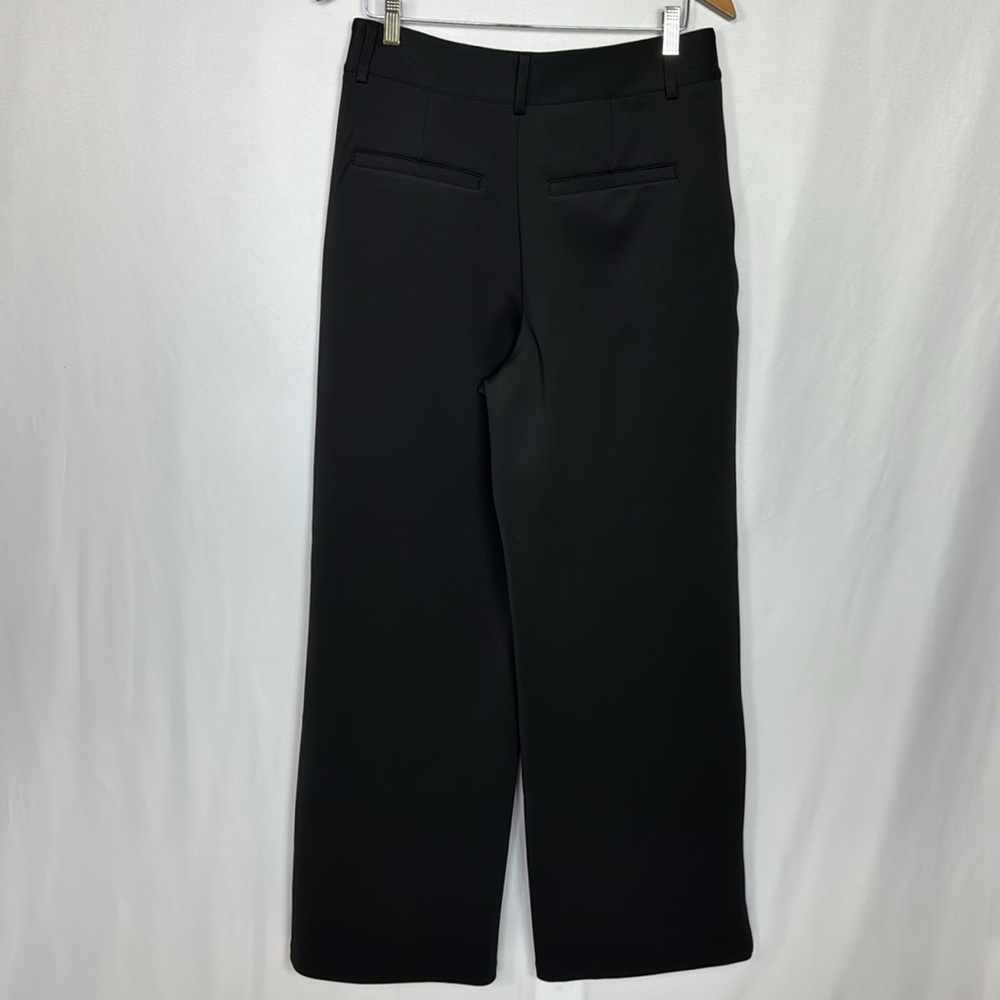 Good American Luxe Suiting Column Wide Leg Trousers Pants‎ Size 10/30 Black - Picture 10 of 16